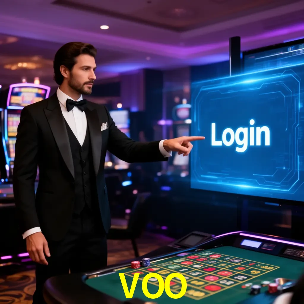 VOO Login - OTP, cuenta y soporte Pantalla VOO Login con OTP, contraseña, cuenta segura y soporte móvil